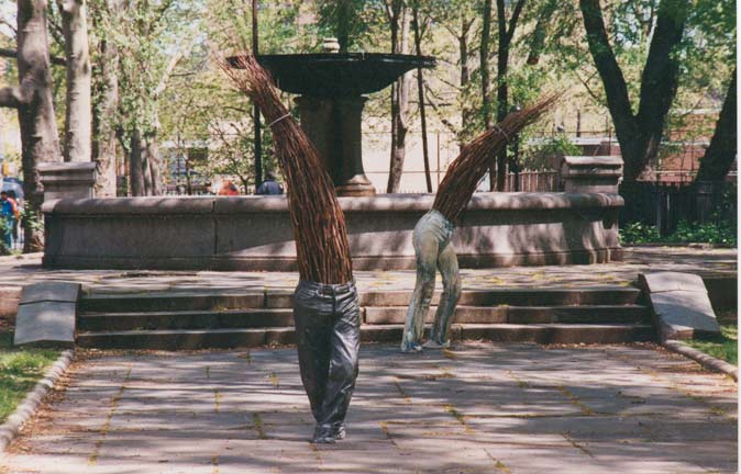 michael krynski sculpture "fringe alfresco NYC" mixed media