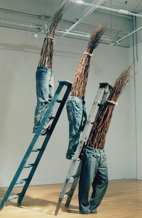 michael krynski sculpture "keep on climbing" mixed media
